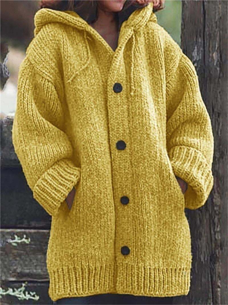 💥Early Christmas Sale🔥2023 NEW Button Down Hooded Knitted Cardigan👚