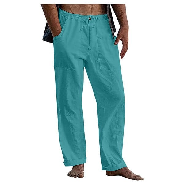 Men's linen beach casual loose-fitting pants