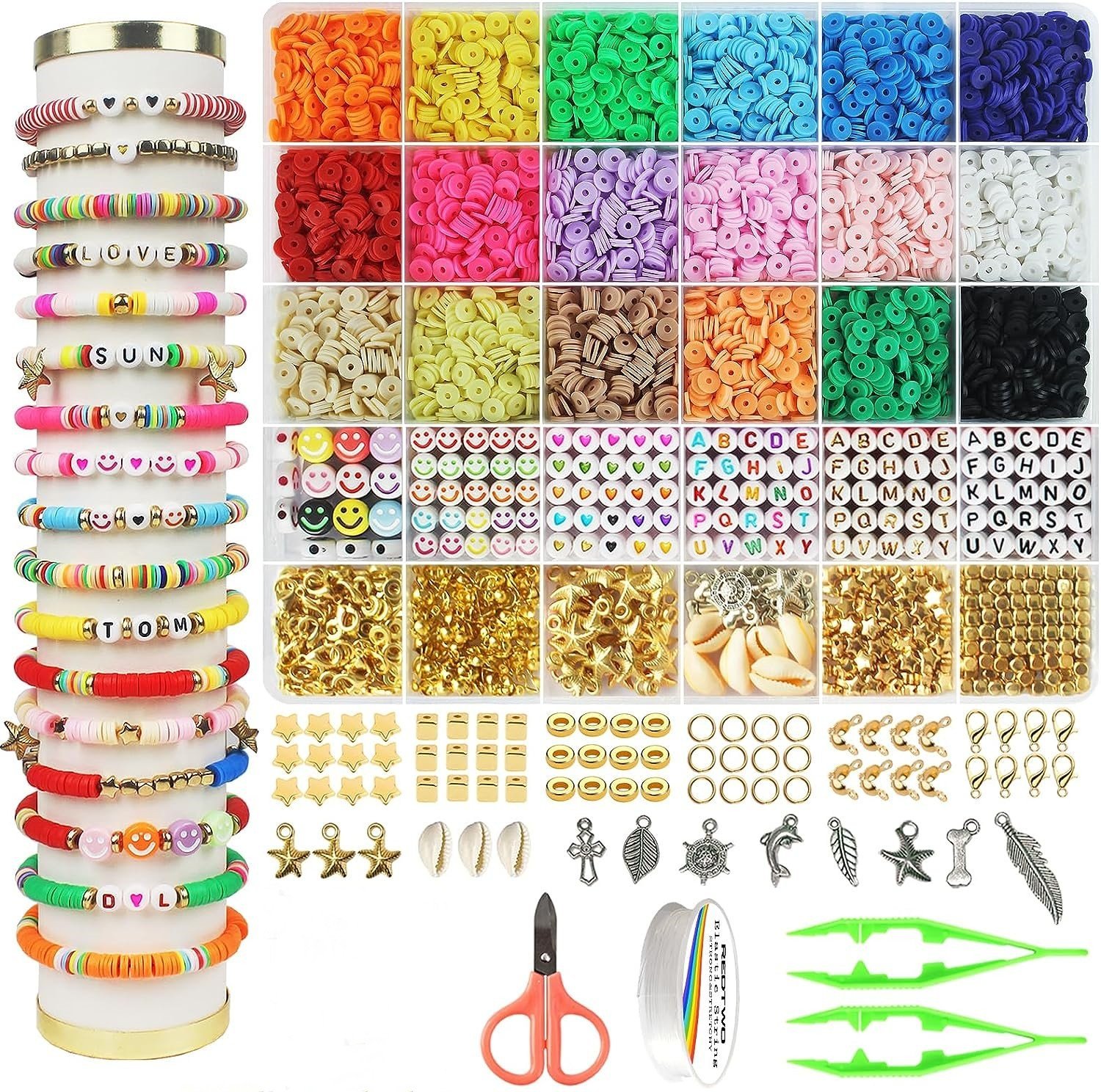 Early Christmas Sale- 49% OFF🎁 - Clay Beads Bracelet Making Kit