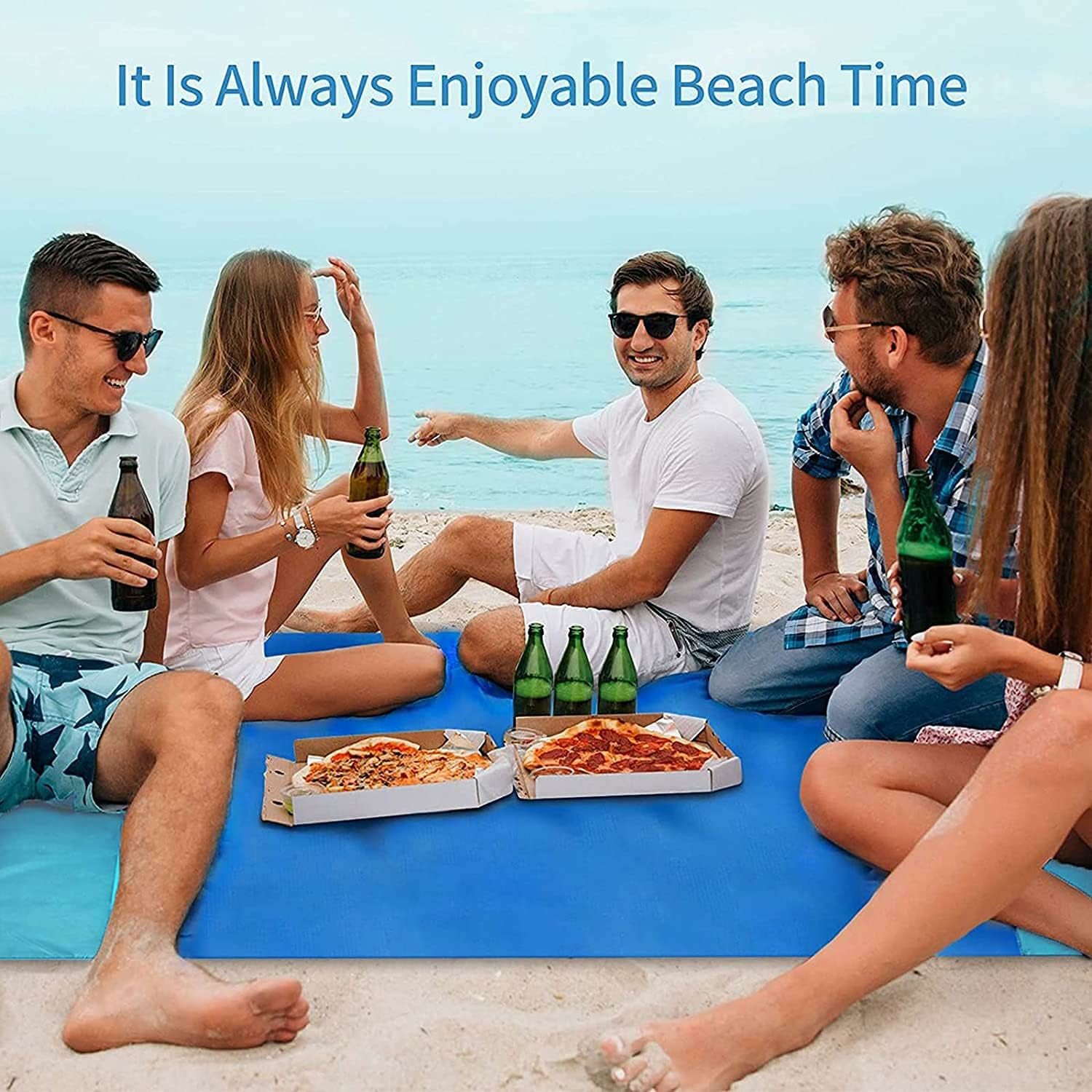 🏆LAST DAY SALE 49% OFF🤽‍♂️Sandproof Beach Blanket👨‍👩‍👧‍👦