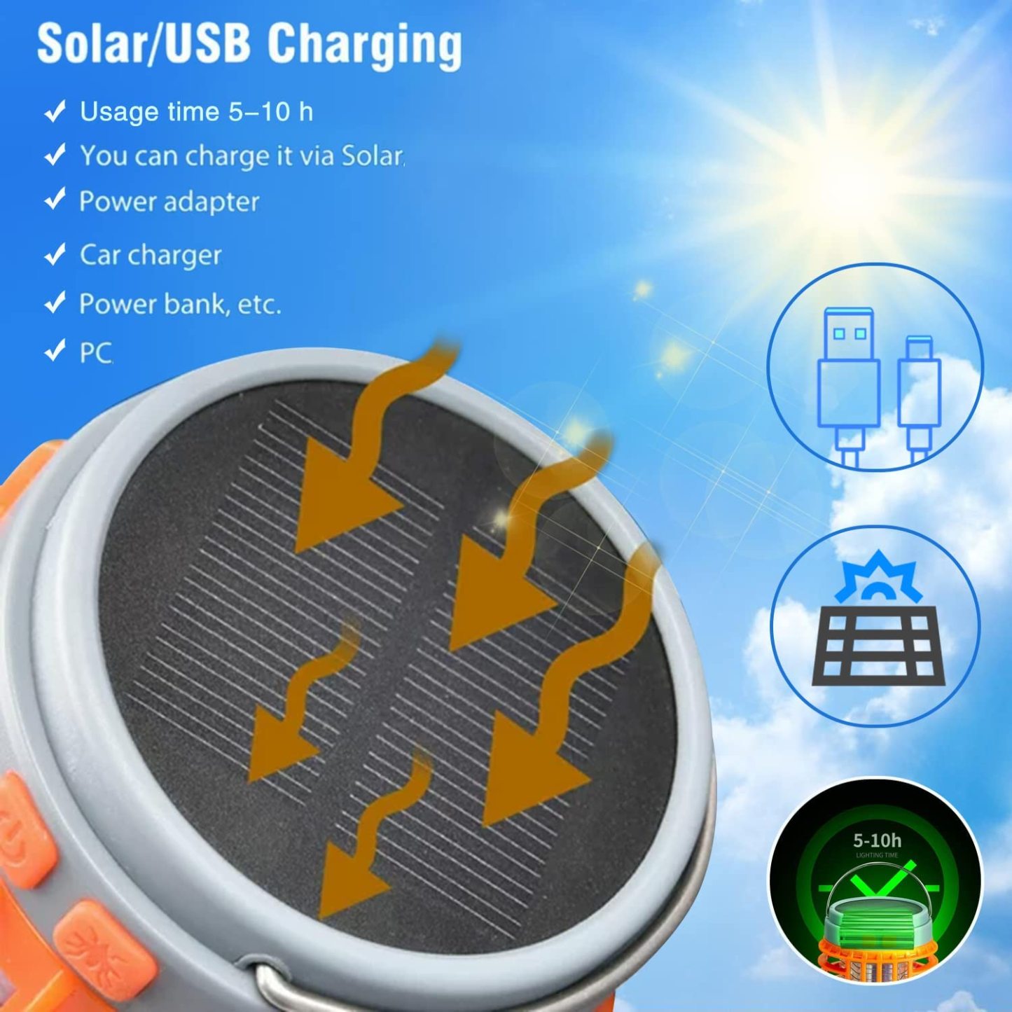 ✨Last Day 70% Off - Multifunctional Solar camping Mosquito Killer Lamp
