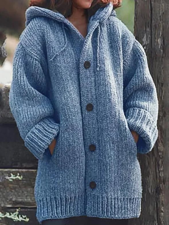 💥Early Christmas Sale🔥2023 NEW Button Down Hooded Knitted Cardigan👚