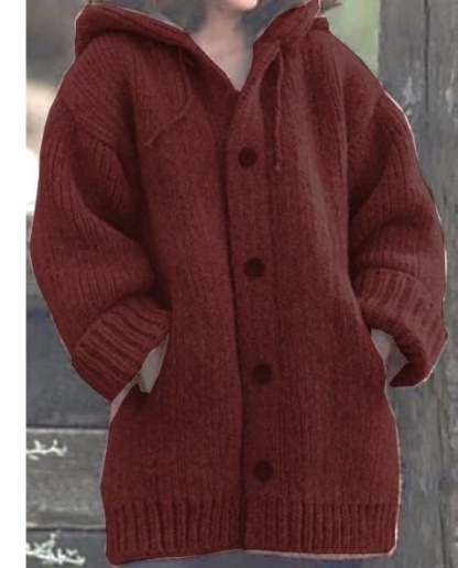 💥Early Christmas Sale🔥2023 NEW Button Down Hooded Knitted Cardigan👚