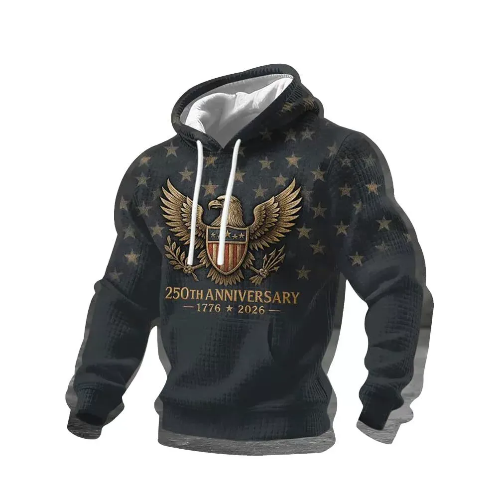 Men's Casual American 250th Anniversary Patriotic Hoodie (1776–2026)