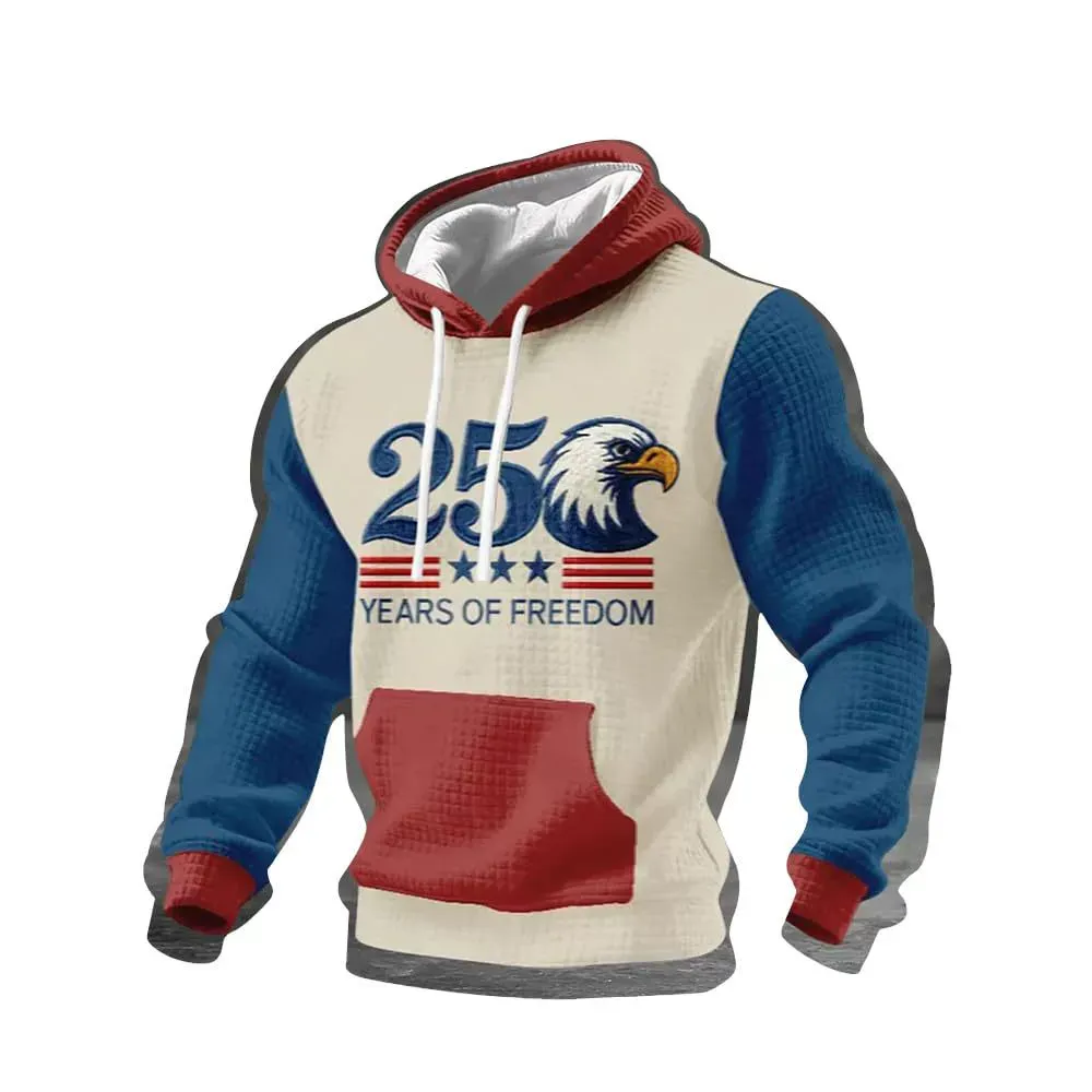 Men's Casual American 250th Anniversary Patriotic Hoodie (1776–2026)