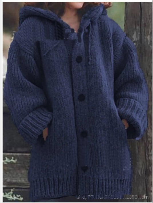 💥Early Christmas Sale🔥2023 NEW Button Down Hooded Knitted Cardigan👚