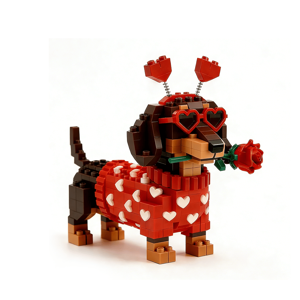 💖 2026 Valentine’s Day Exclusive Dachshund Brick Set 🐕