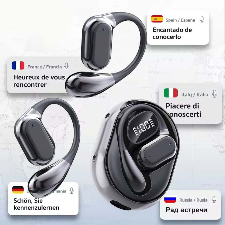 🏆#1 Bestseller ⏰AI Translation Wireless OWS Bluetooth 5.4 Headphones (Compatible with iOS and Android)
