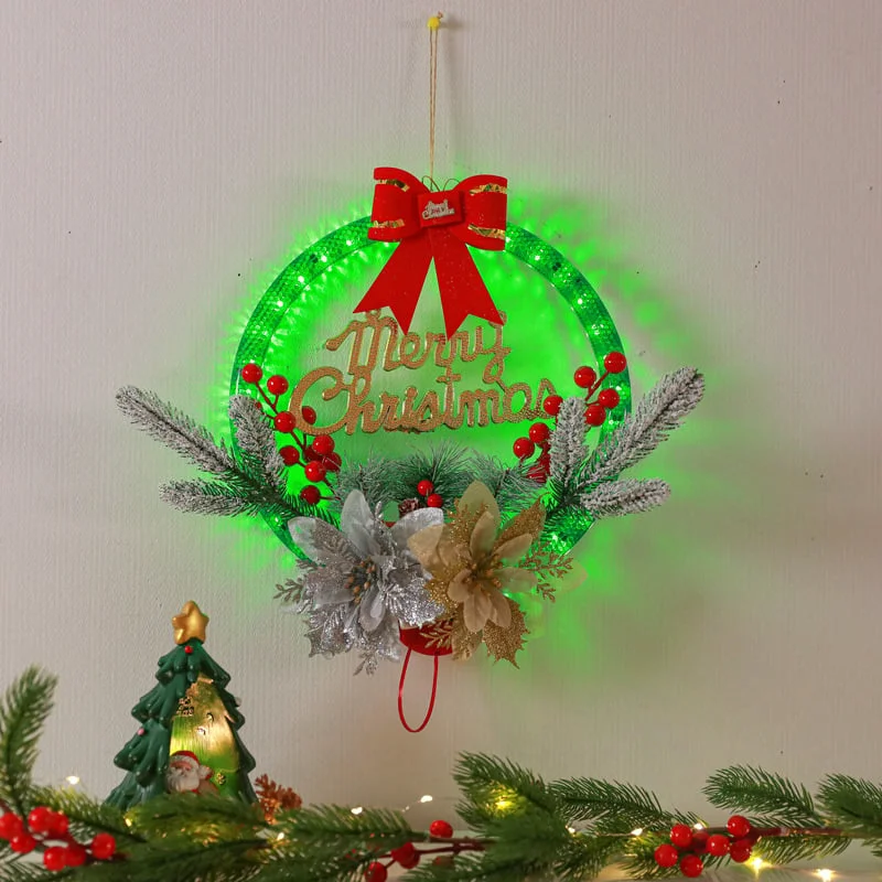 (🌲 Early Christmas Sale)🎁 Christmas Wreath Decorations with LED Lights💥