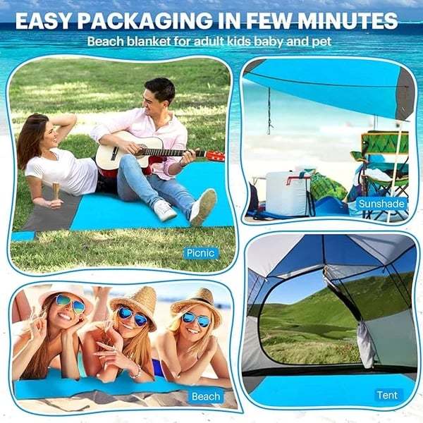 🏆LAST DAY SALE 49% OFF🤽‍♂️Sandproof Beach Blanket👨‍👩‍👧‍👦