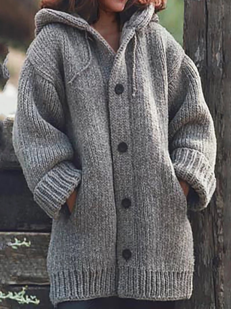 💥Early Christmas Sale🔥2023 NEW Button Down Hooded Knitted Cardigan👚