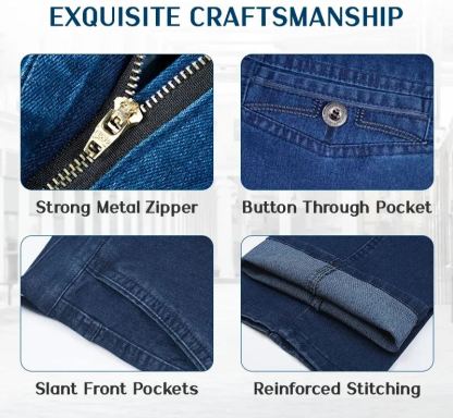 （49% OFF）Men's High Waist Straight Fit Stretch Jeans