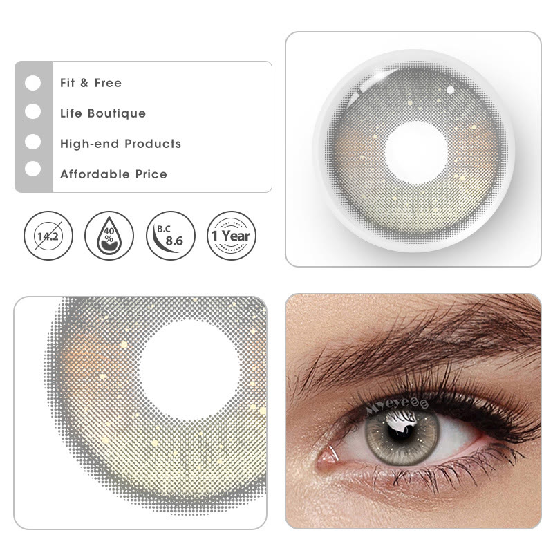 MYEYEBB Glint Grey Prescription Colored Contact Lenses - image 4