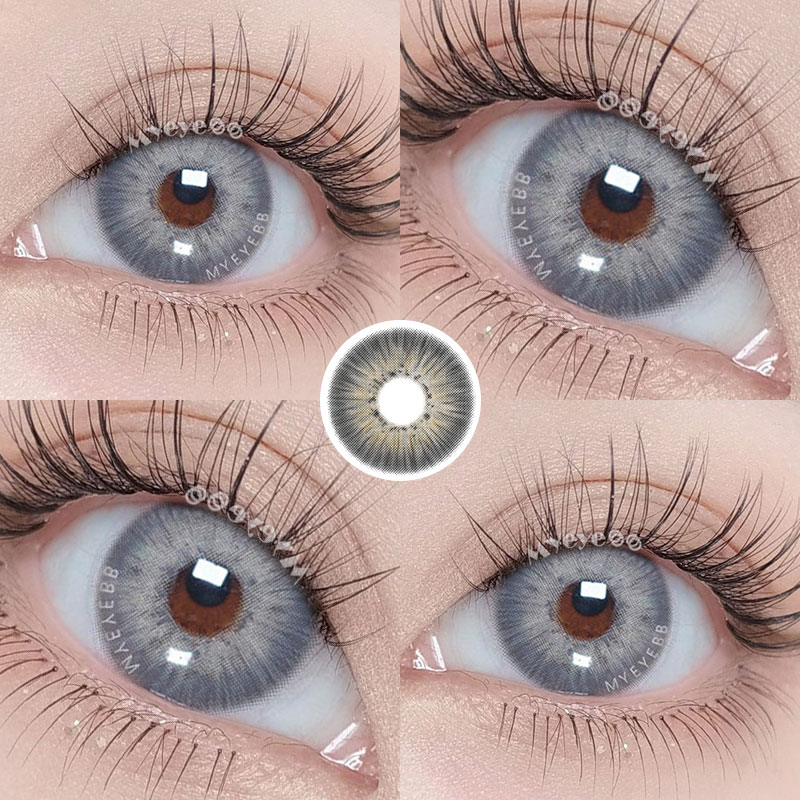MYEYEBB New York III Grey Prescription Colored Contact Lenses