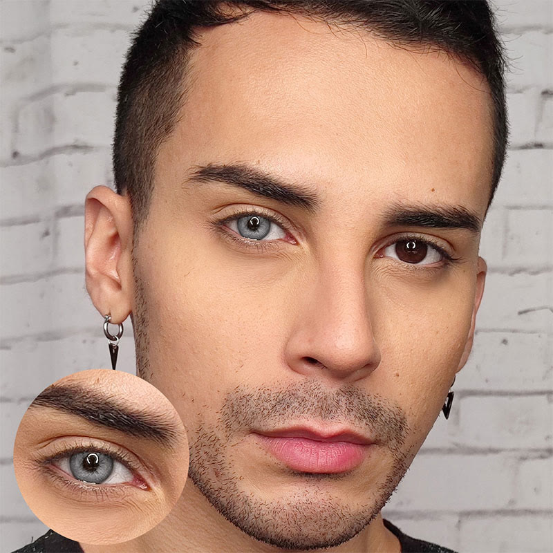 MYEYEBB Rome Times Grey Prescription Men Colored Contact Lenses - image 3