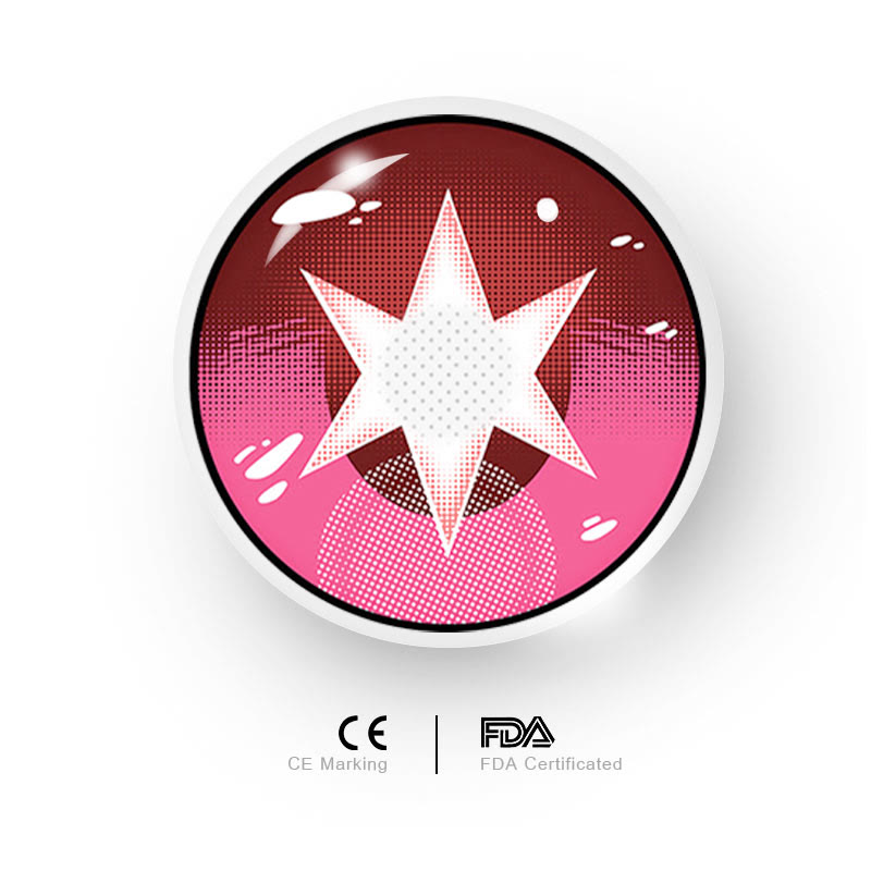 MYEYEBB Blind Ai Hoshino Red Cosplay Colored Contact Lenses-MYEYEBB