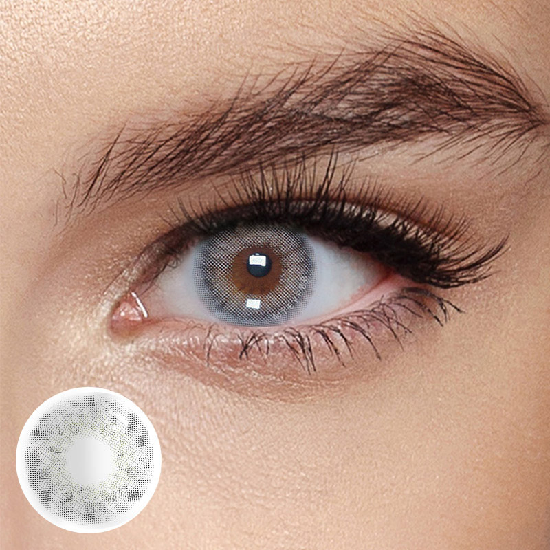 MYEYEBB Wild Cat Grey Prescription Colored Contact Lenses - Wild Cat Grey - -8.00 - FC193_GY - image 1