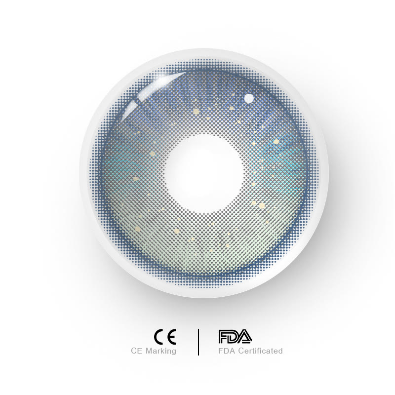 MYEYEBB Glint Blue Prescription Colored Contact Lenses - image 5