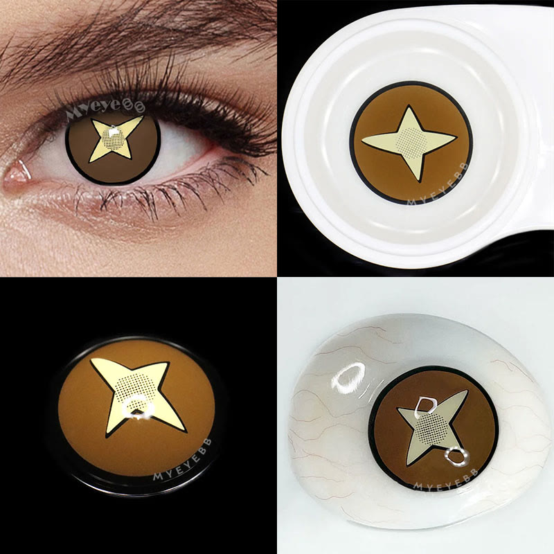 MYEYEBB Blind Kinoko Brown Cosplay Colored Contact Lenses-MYEYEBB