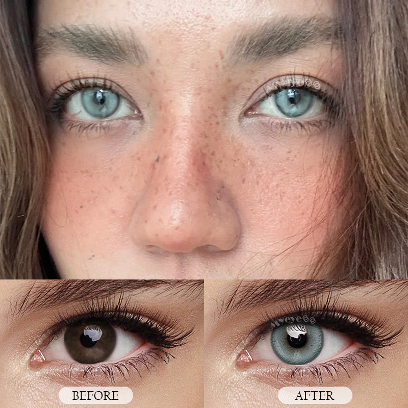 MYEYEBB Bubble Blue Prescription Colored Contact Lenses - image 9