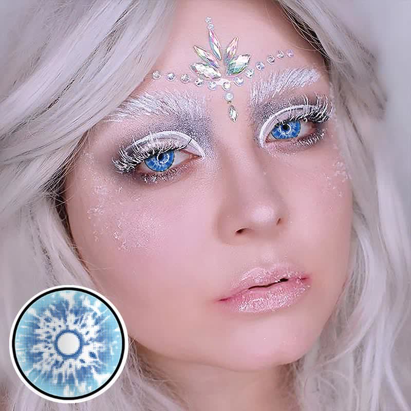 MYEYEBB Blind Genshin Impact Snow Cosplay Colored Contact Lenses  - image 2