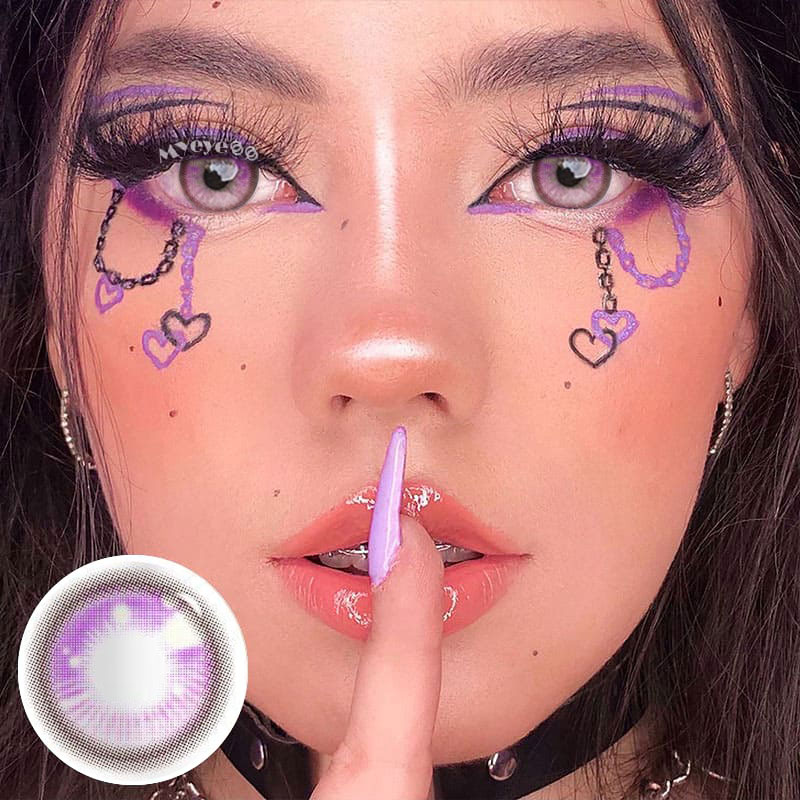MYEYEBB Kranya Violet Prescription Cosplay Colored Contact Lenses-MYEYEBB