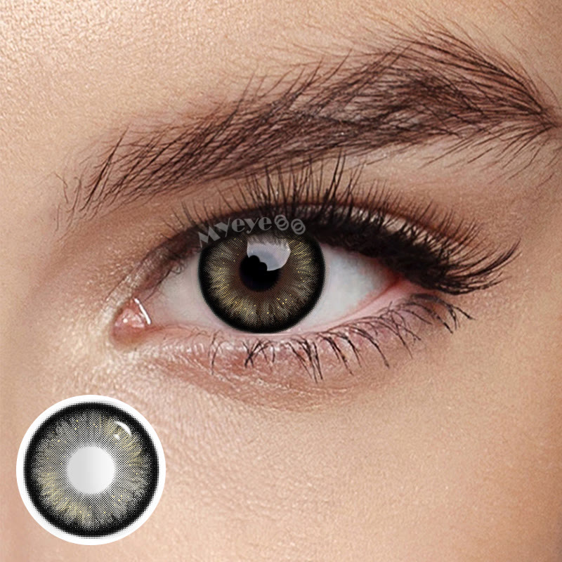 MYEYEBB Pearlescent Black Prescription Colored Contact Lenses