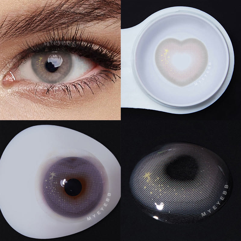 MYEYEBB Tiktok Sweet Heart Grey Prescription Colored Contact Lenses - image 4