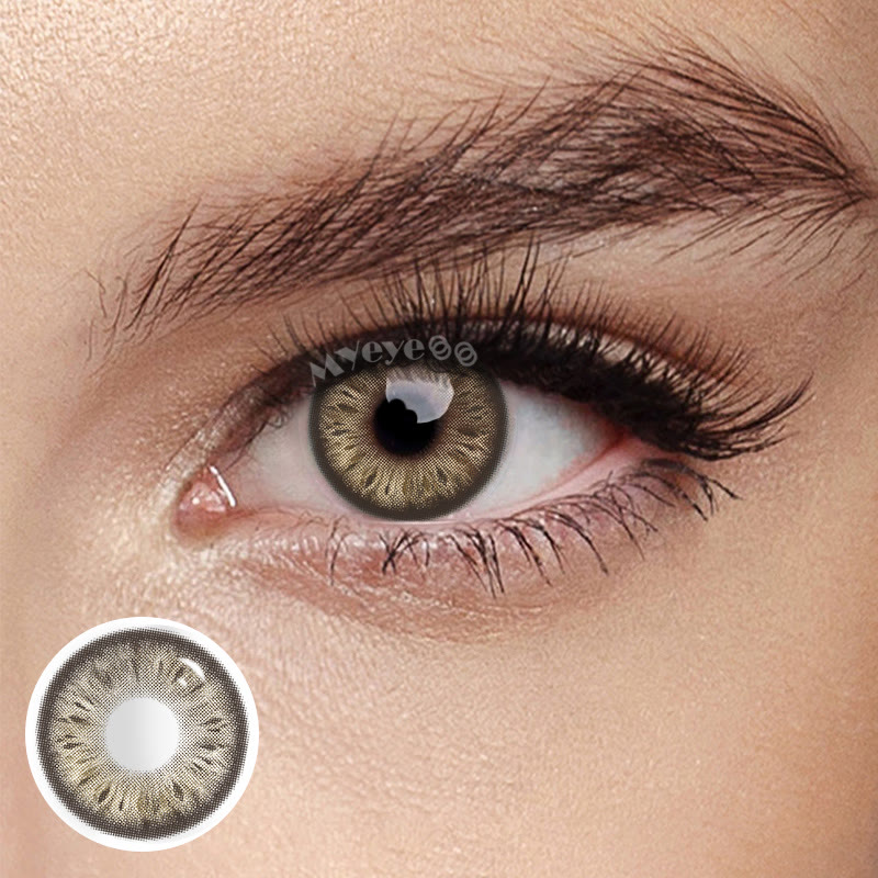 MYEYEBB Cocoa Brown Prescription Colored Contact Lenses-MYEYEBB