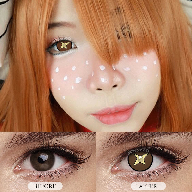 MYEYEBB Blind Kinoko Brown Cosplay Colored Contact Lenses-MYEYEBB