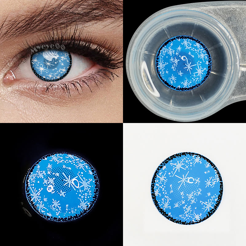 MYEYEBB Blind Coral Blue Cosplay Colored Contact Lenses - image 6
