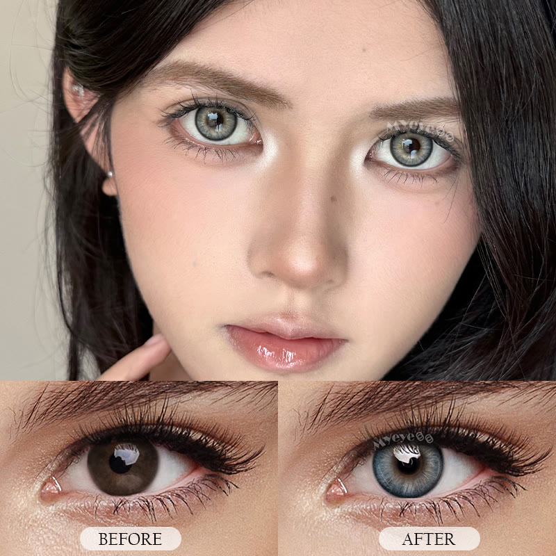 MONOEYES グレー XL フーディー MYEYEBB Foxy Dark Grey Colored Contact Lenses
