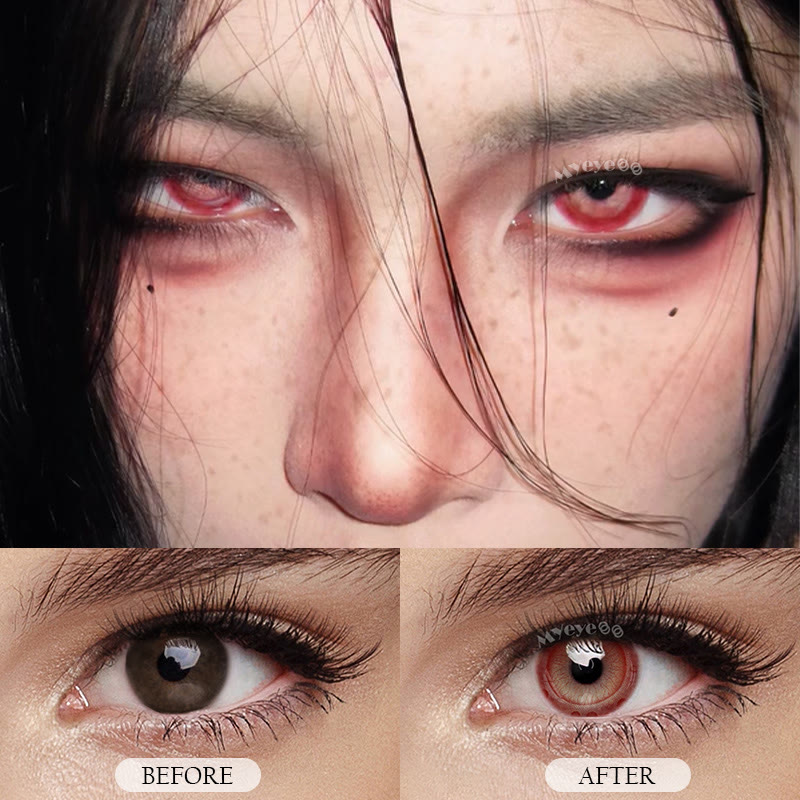 【中古】Ariabl'eyeS CD 11枚セット MYEYEBB Mythic Eye Red Cosplay Colored Contact Lenses丨1 Day
