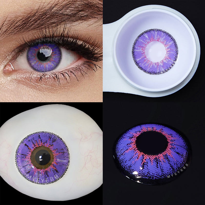 MYEYEBB Magic Hour II Vika Violet Prescription Men Colored Contact Lenses - image 4