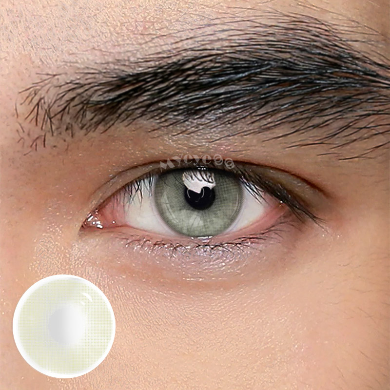 MYEYEBB Aurora Crystal Grey Men Colored Contact Lenses-MYEYEBB