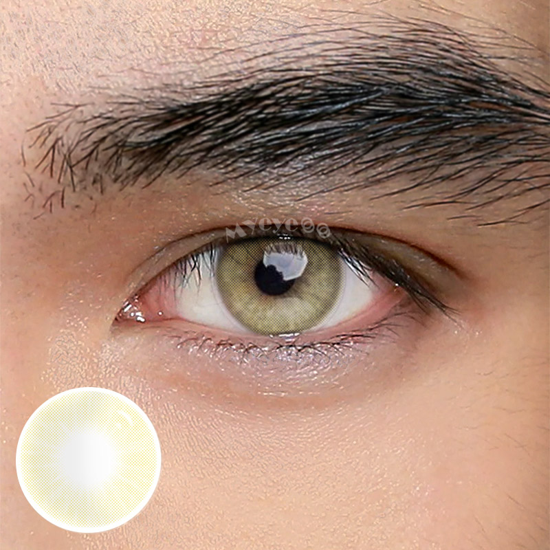 MYEYEBB Hidrocor II Ambar Prescription Men Colored Contact Lenses-MYEYEBB