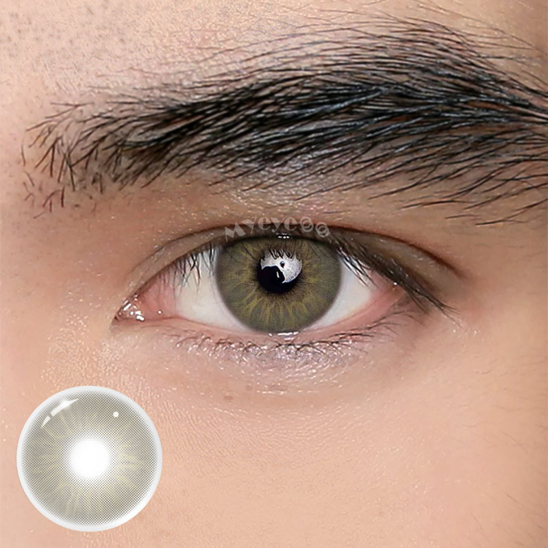 MYEYEBB Eros Grey Prescription Men Colored Contact Lenses - Eros Grey - -8.00 - FB593_GY - image 1