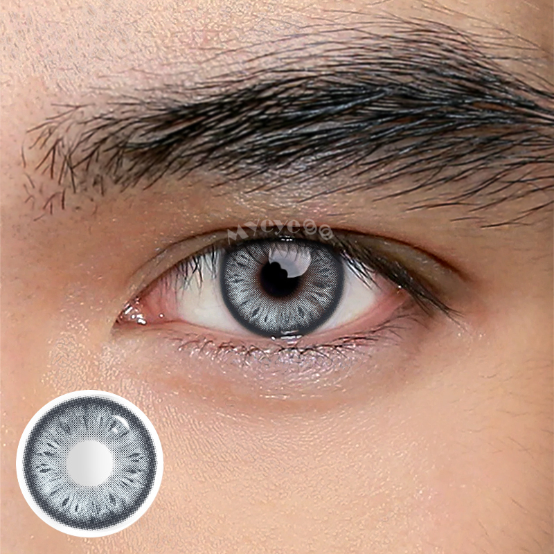 MYEYEBB Cocoa Blue Prescription Men Colored Contact Lenses-MYEYEBB