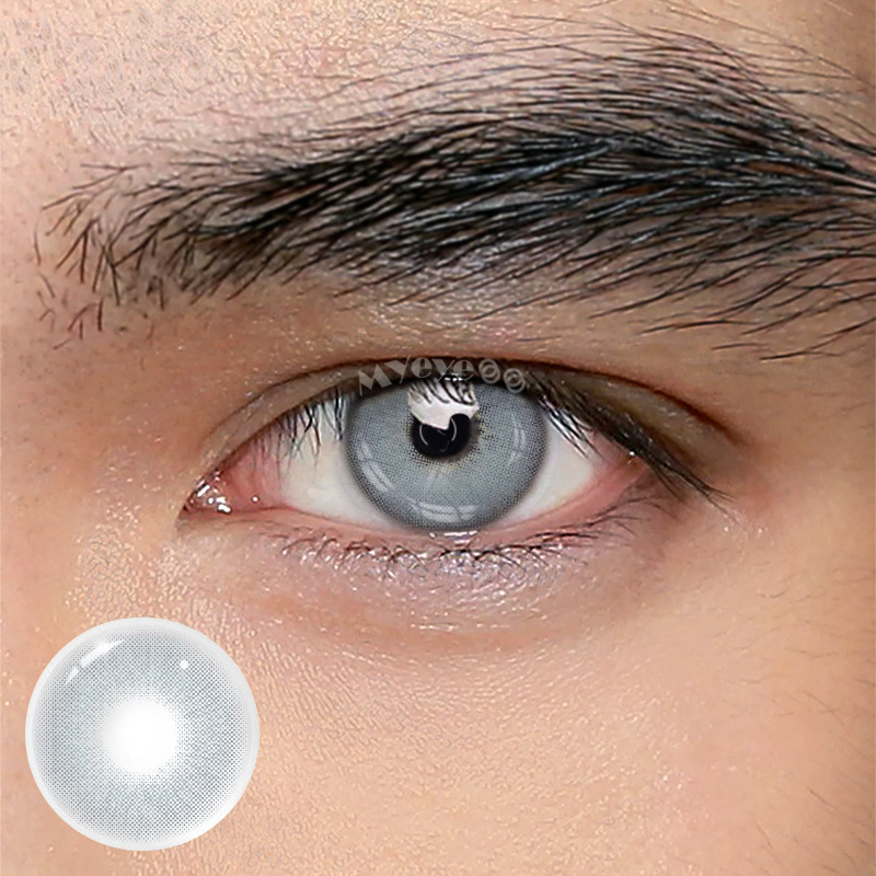 MYEYEBB Queen Grey Prescription Men Colored Contact Lenses - Queen Grey - -8.00 - REC1444_GY - image 1