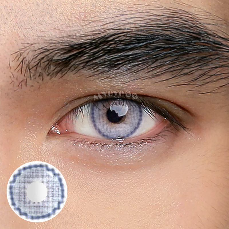 MYEYEBB Genshin Moon Blue Prescription Men Colored Contact Lenses-MYEYEBB