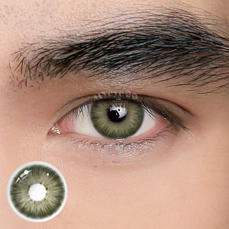 MYEYEBB New York III Green Men Colored Contact Lenses-MYEYEBB