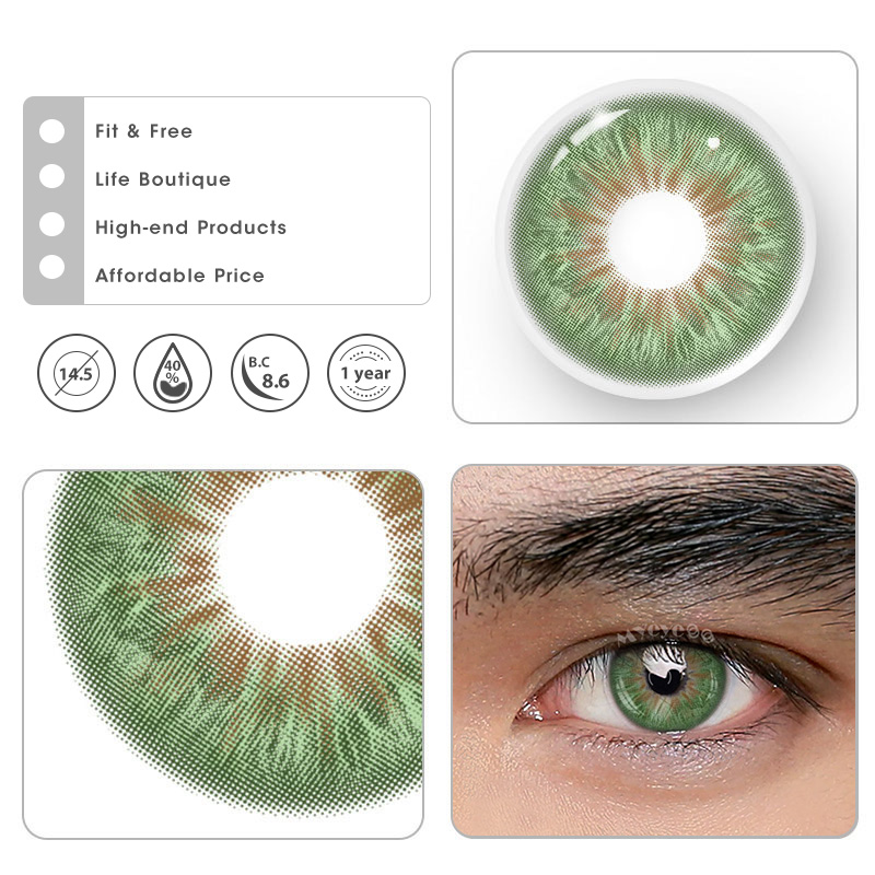 MYEYEBB Crush Green Prescription Men Colored Contact Lenses - image 6