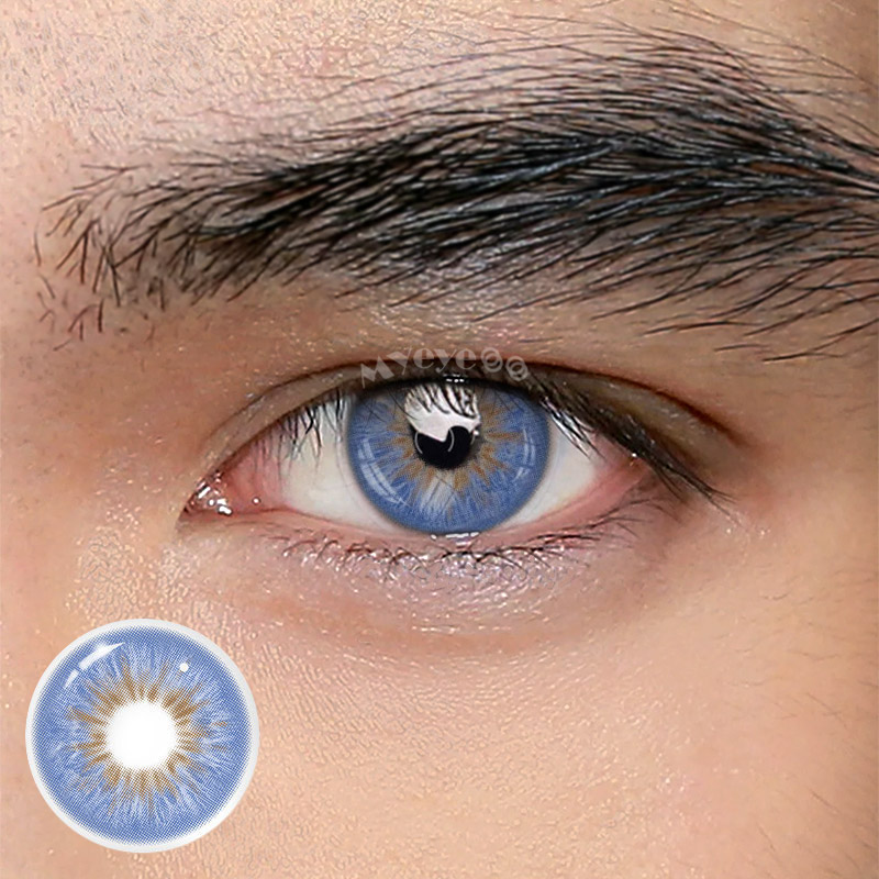 MYEYEBB Crush Blue Men Colored Contact Lenses-MYEYEBB