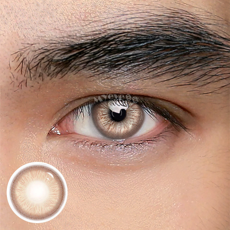 MYEYEBB Rare Iris Brown Men Colored Contact Lenses-MYEYEBB