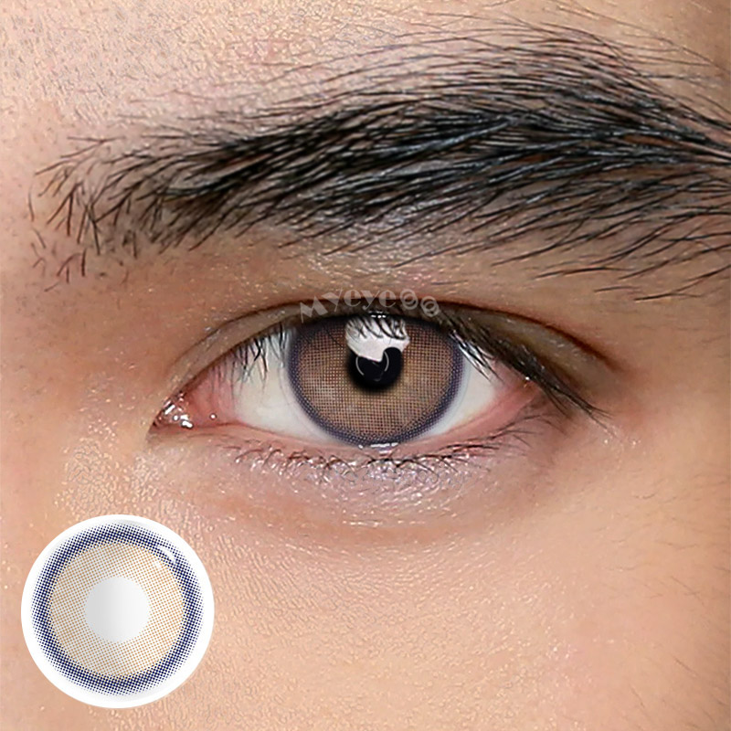 MYEYEBB Neala Brown Prescription Men Colored Contact Lenses-MYEYEBB