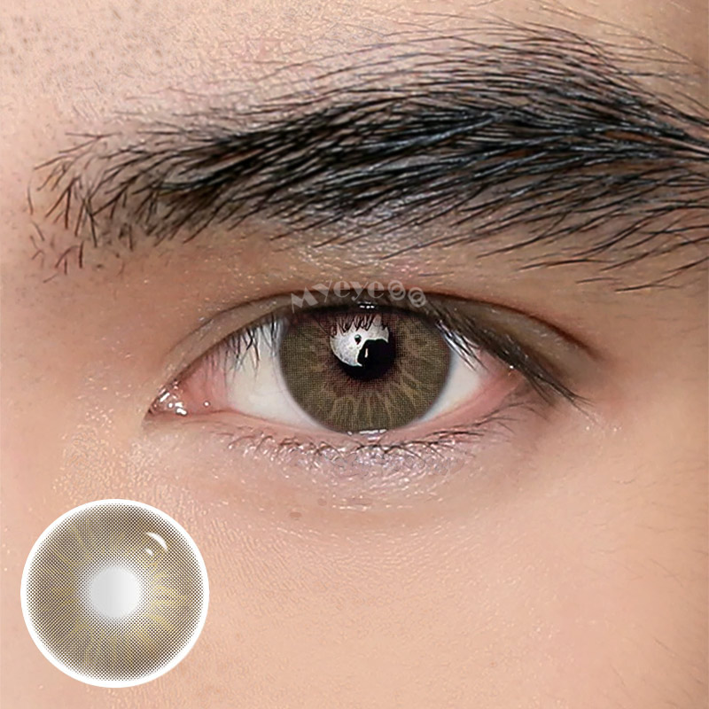 MYEYEBB Eros Brown Prescription Men Colored Contact Lenses-MYEYEBB