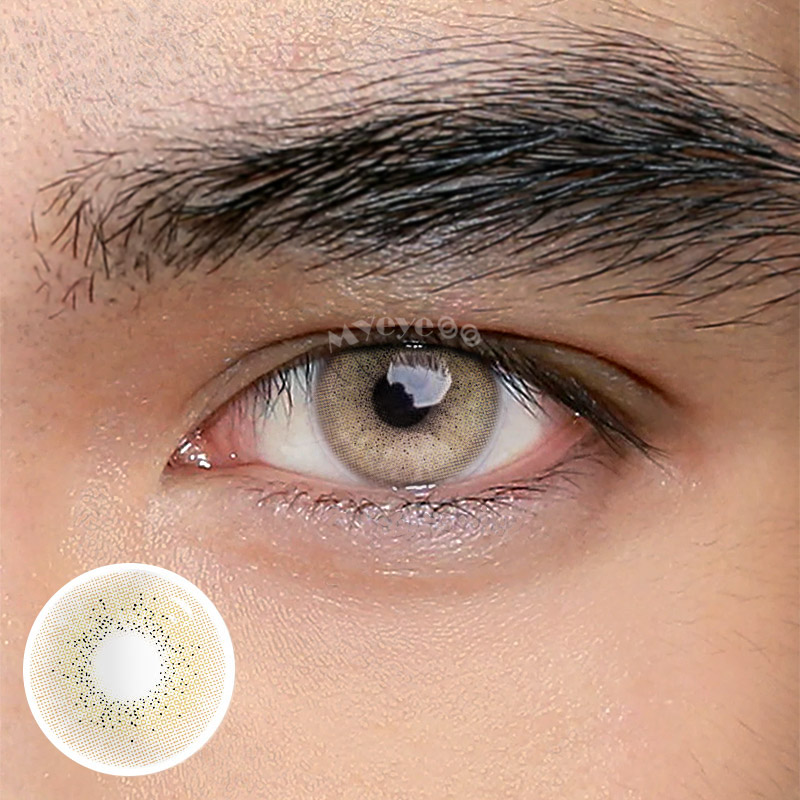 MYEYEBB Ocean Brown Prescription Men Colored Contact Lenses-MYEYEBB