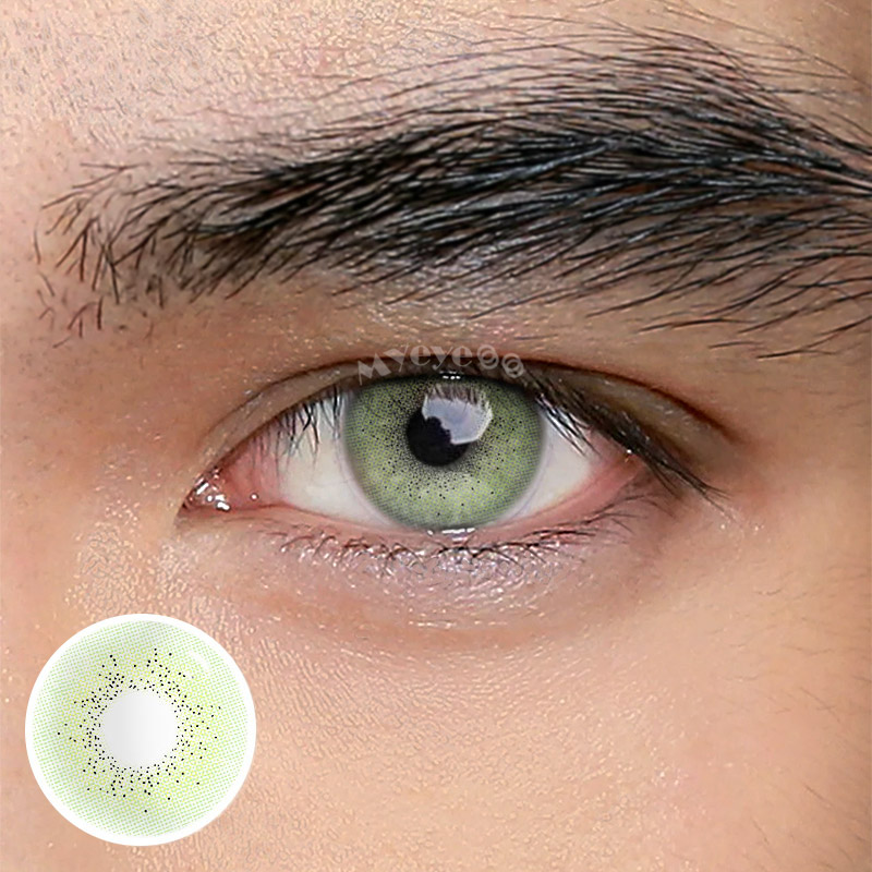 MYEYEBB Ocean Green Prescription Men Colored Contact Lenses-MYEYEBB