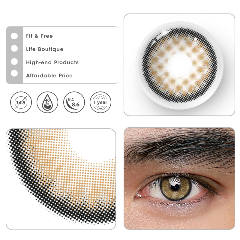 MYEYEBB Norko Brown Prescription Men Colored Contact Lenses - image 9