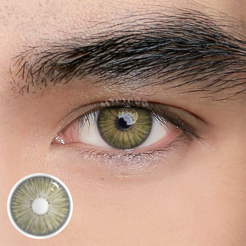 MYEYEBB New York II Appeal Grey Brown Prescription Men Colored Contact Lenses - image 1